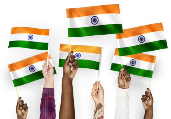 Velvet Indian Flag — Buy Online India