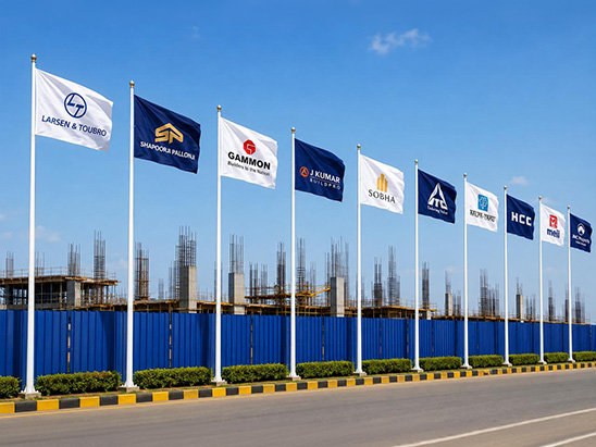 Construction or Projects Boundaries Flags