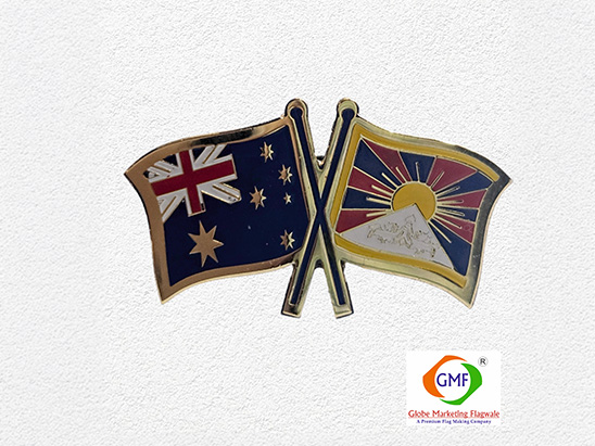 Cross Flag Lapel Pin — Buy Online India